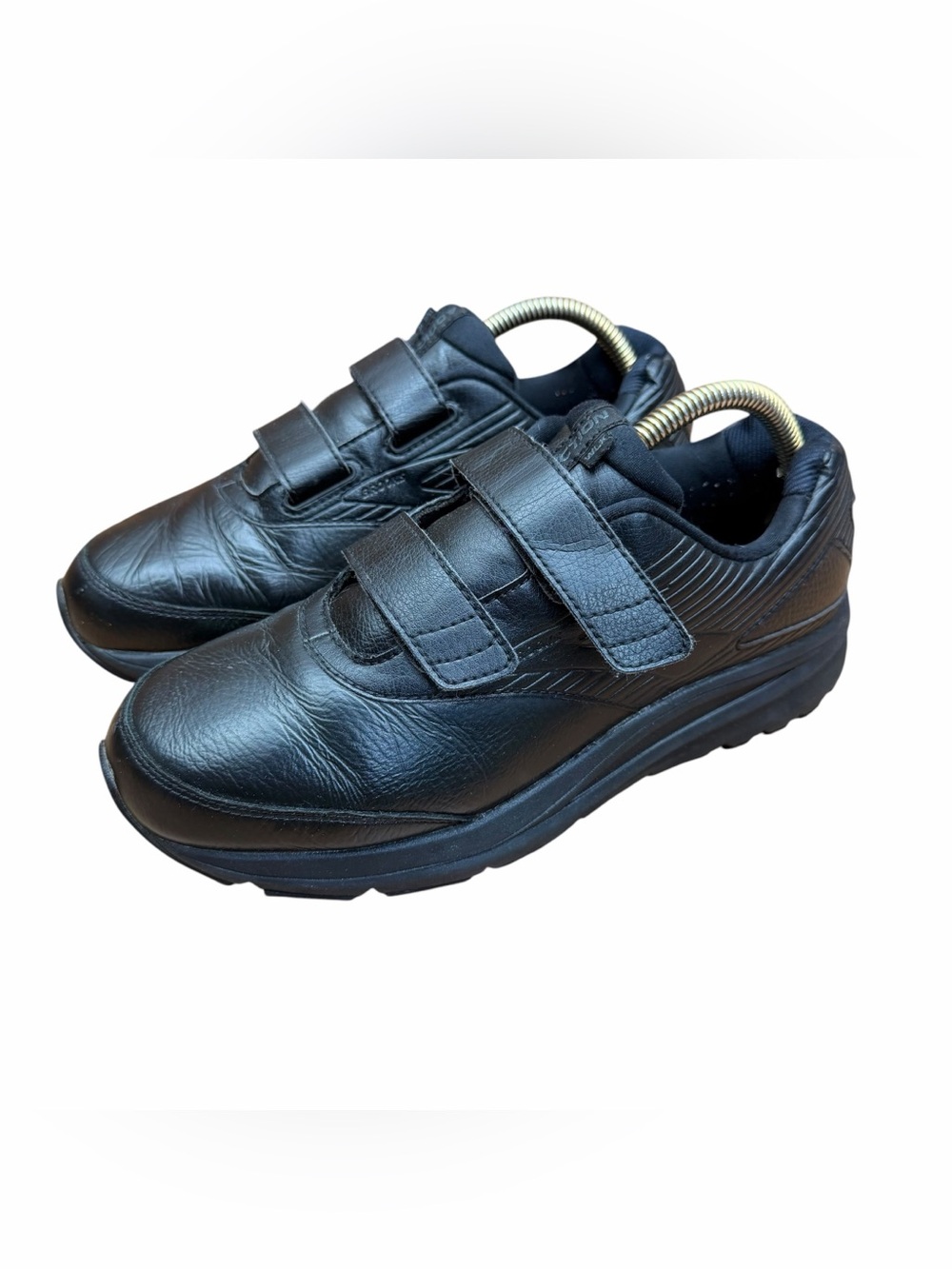 Brooks Addiction Walker V-Strap 2 women 10D Walking Shoes Black Leather